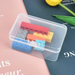 20 Pieces Rectangular Clear Plastic Storage Containers Box with Hinged Lid for Beads and Other Small Craft Items (3.35 x 2.17 x 1.38 inch)