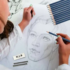 96 Pieces Sketching and Drawing Colored Pencils Set,Art Supplies Painting Graphite Professional Art Pencils Kit,Gifts for Teens & Adults Drawing Charcoal Tool Set
