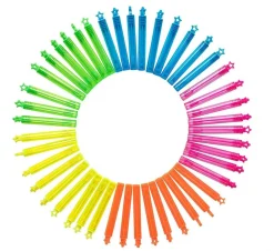 40-Piece Star Bubble Wands Assortment Neon Party Favors - Summer Gifts Bubbles Fun Toys