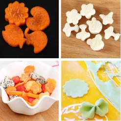 18 Pieces Vegetable Cutter Shapes Set Mini Sizes Cookie Cutters Set Fruit Cookie Stamps Mold