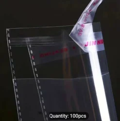 100 Pieces (9x12 Inch) Clear Plastic Bags for Packaging, Clothing & T-Shirts Strong Packing Self Adhesive Cellophane Bag