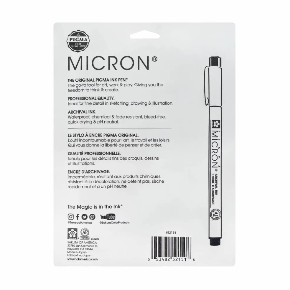 Pigma® Micron™ 005 Extra Fine 8 Color Pen Set