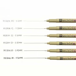 Pigma® Micron® Fine Line Black 6 Piece Pen Set