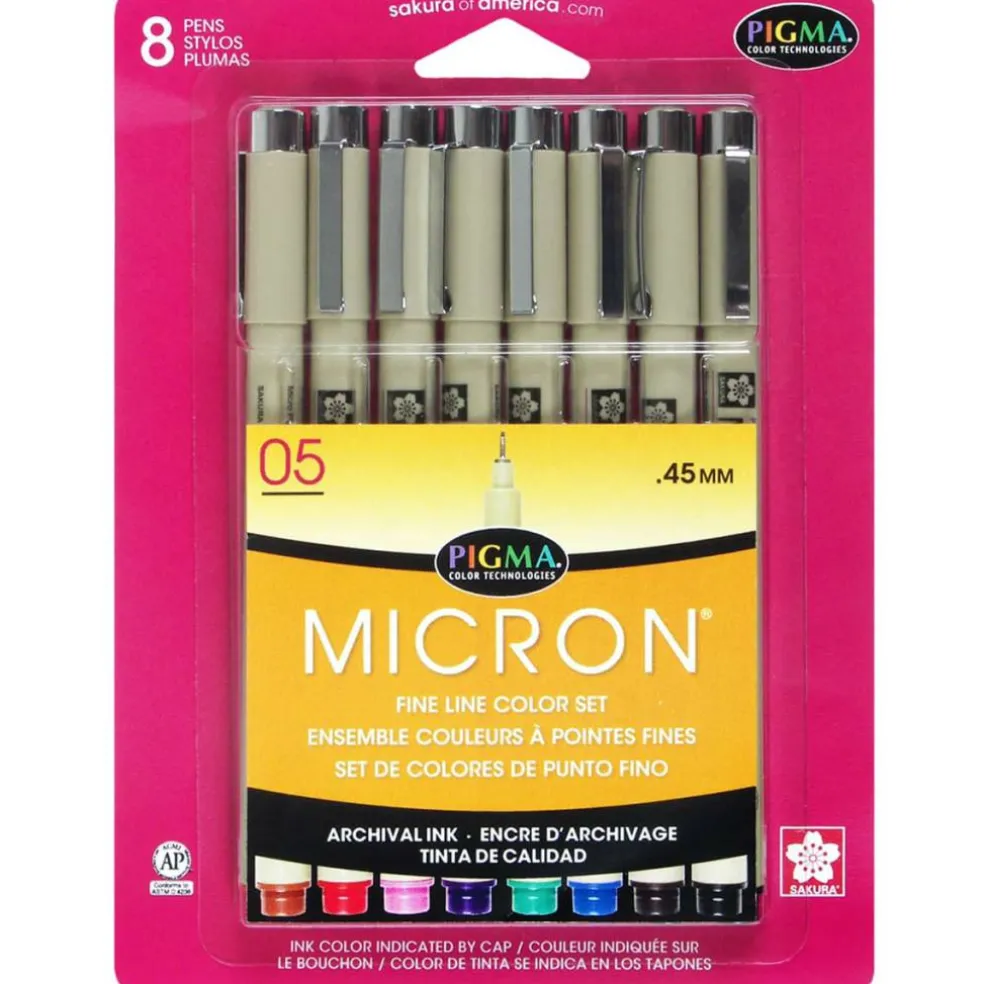Pigma® Micron™ 05 Fine Line Pen 8 Color Set