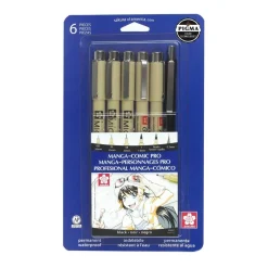 Pigma® Micron™ Manga-Comic Pro 6 Piece Set