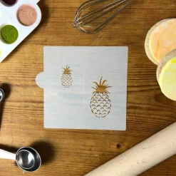 Pineapple Cookie & Craft Stencil | CM097 by Designer Stencils | Baking Stencils for Royal Icing, Airbrush, Dusting Powder |