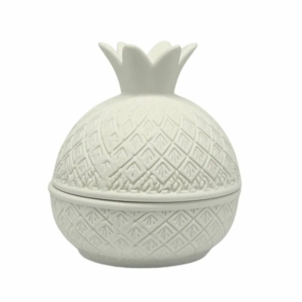 3.75" Pineapple DIY Ceramic Trinket Box with Lid by Make Market®
