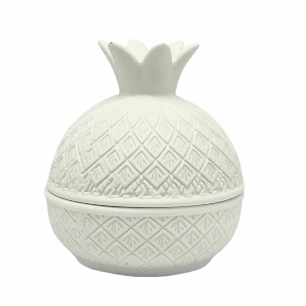 3.75" Pineapple DIY Ceramic Trinket Box with Lid by Make Market®