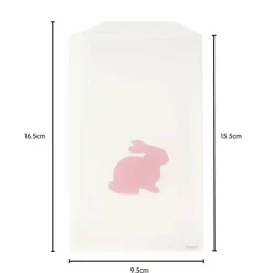 Pink Bunny Easter Glassine Treat Bags 8ct