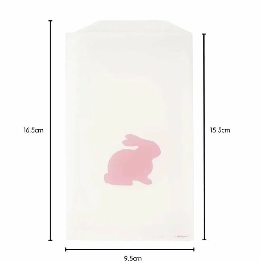 Pink Bunny Easter Glassine Treat Bags 8ct