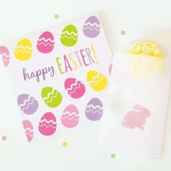 Pink Bunny Easter Glassine Treat Bags 8ct