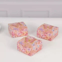 25 Pink Butterfly Themed Party Favor Boxes "Thank You" Print Events Decorations