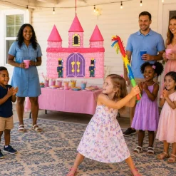 17" Pink Castle Piñata
