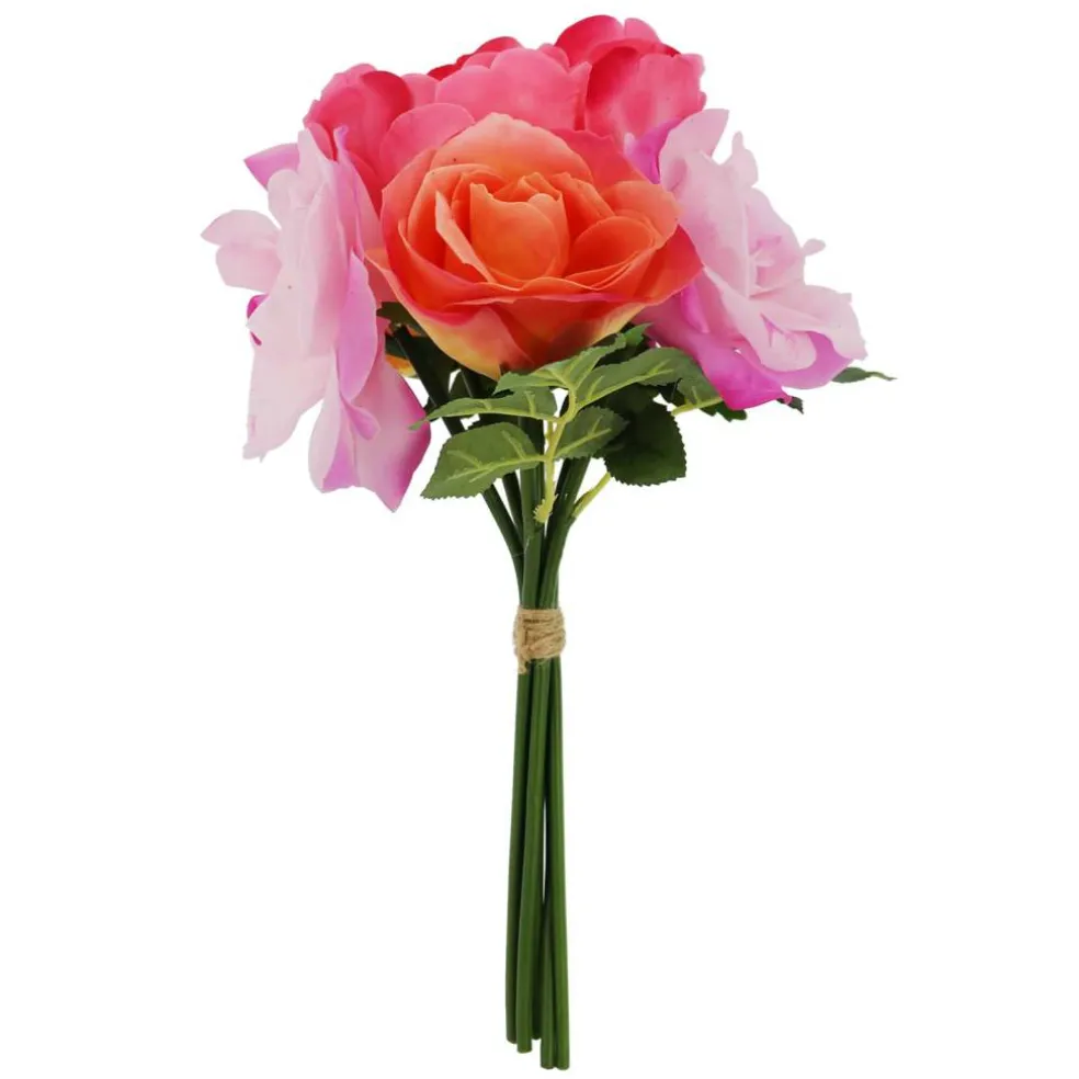 14" Pink & Coral Peony & Rose Real Touch Bush by Ashland®
