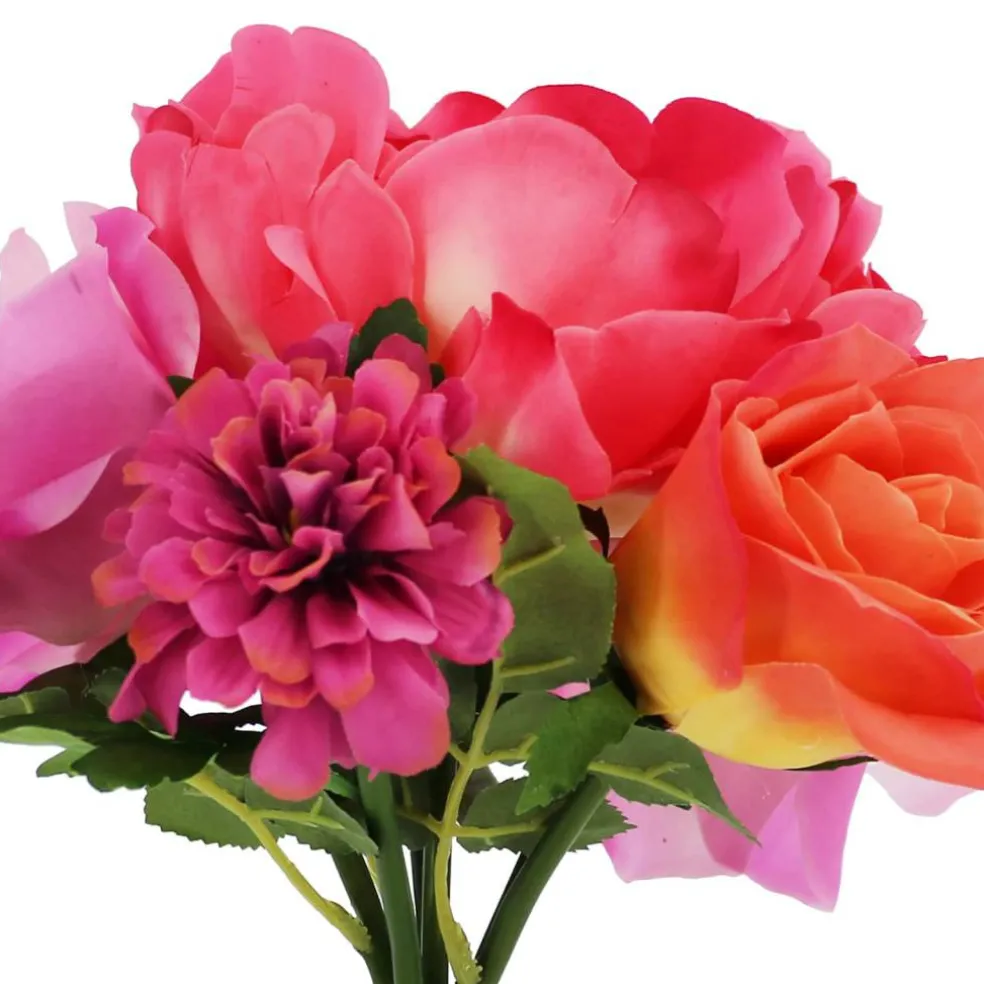 14" Pink & Coral Peony & Rose Real Touch Bush by Ashland®