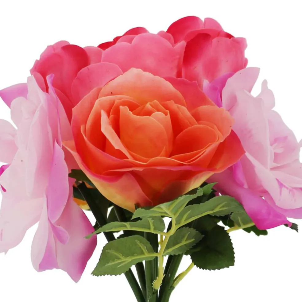 14" Pink & Coral Peony & Rose Real Touch Bush by Ashland®