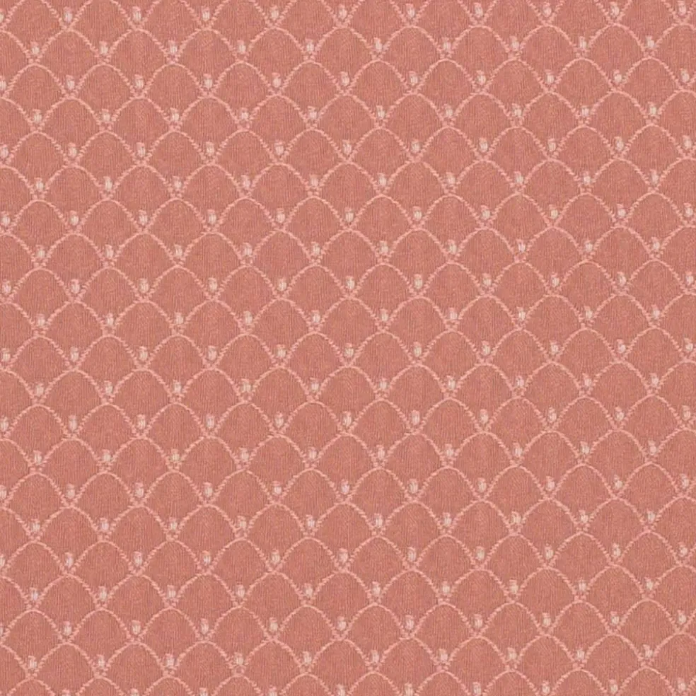 Pink Fade Resistant Abstract Small Scale Woven Pattern Upholstery Fabric by The Yard - SKU: Jefferson Rose