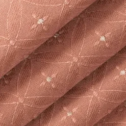 Pink Fade Resistant Geometric Woven Pattern Upholstery Fabric by The Yard - SKU: Elowen Rose