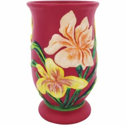 7" Pink Floral Ceramic Vase by Ashland®