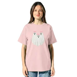 Pink Ghostly Trio Adult T-Shirt