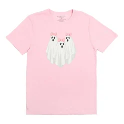 Pink Ghostly Trio Adult T-Shirt