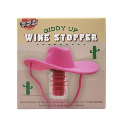 Pink Giddy Up Cowboy Hat Wine Stopper