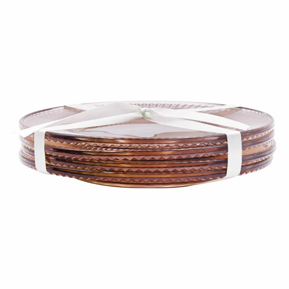 9" Pink Glass Plates, 4ct. by Celebrate It™