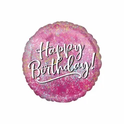 17" Pink Happy Birthday Foil Balloon
