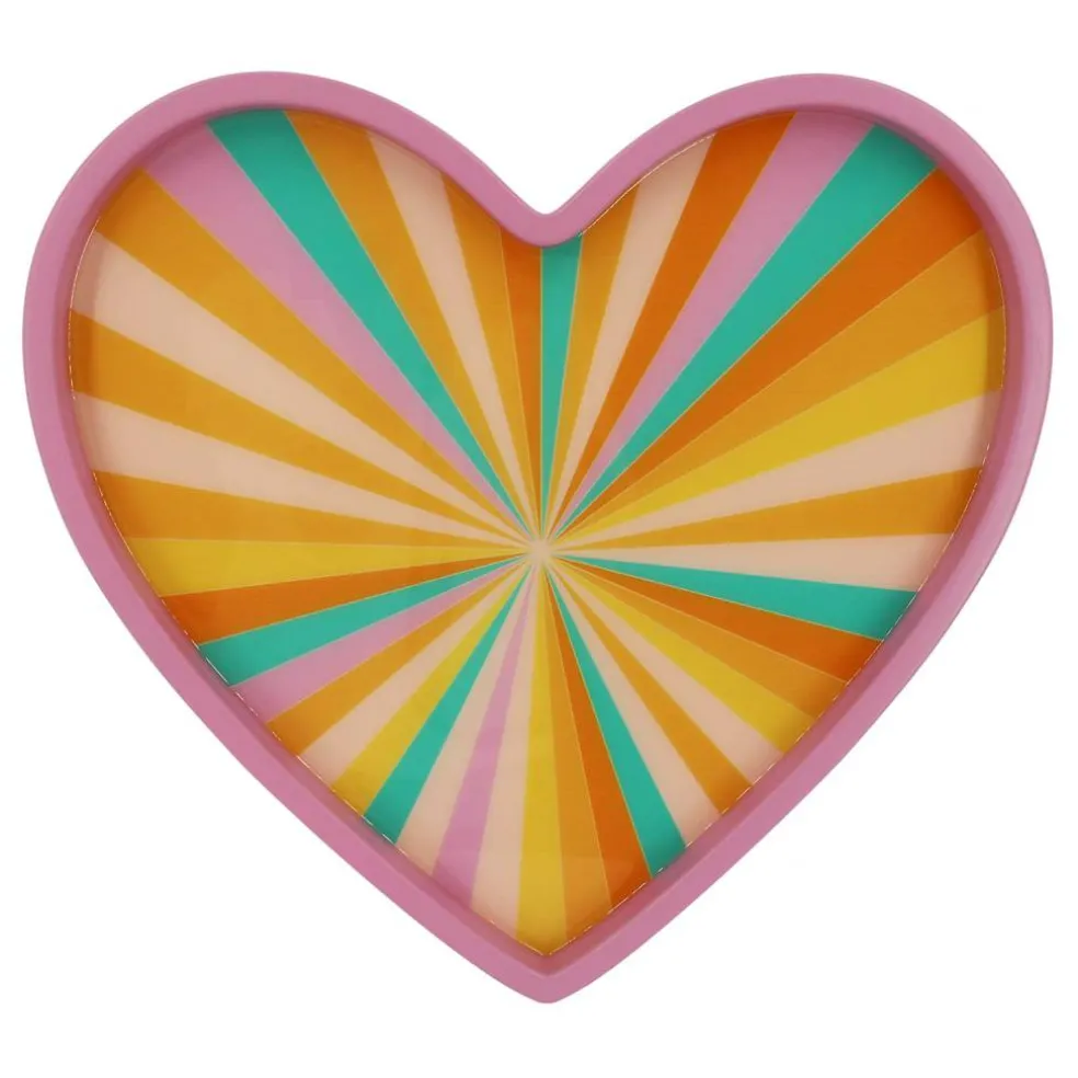 15.5" Pink Heart Decorative Tray by Ashland®