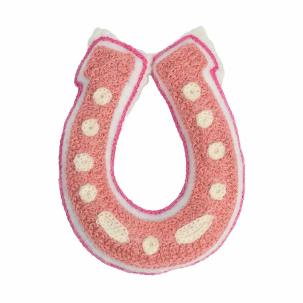 Pink Horseshoe Filled Patch Embellishment by Celebrate It™