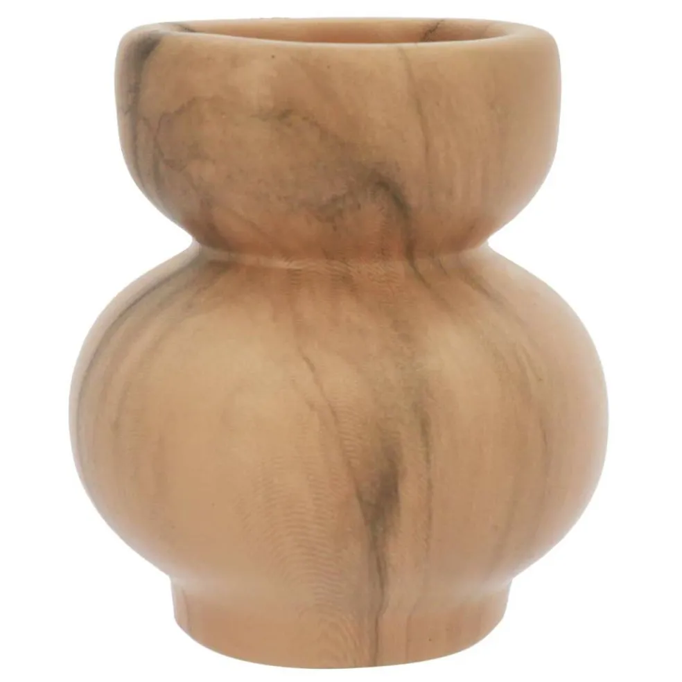 3.5" Pink Marble Ceramic Taper Candle Holder by Ashland®