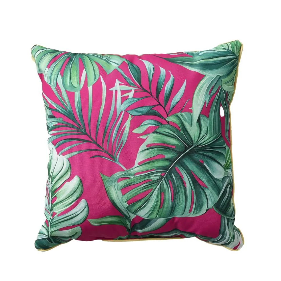18" Pink Monstera Leaf Pillow by Ashland®