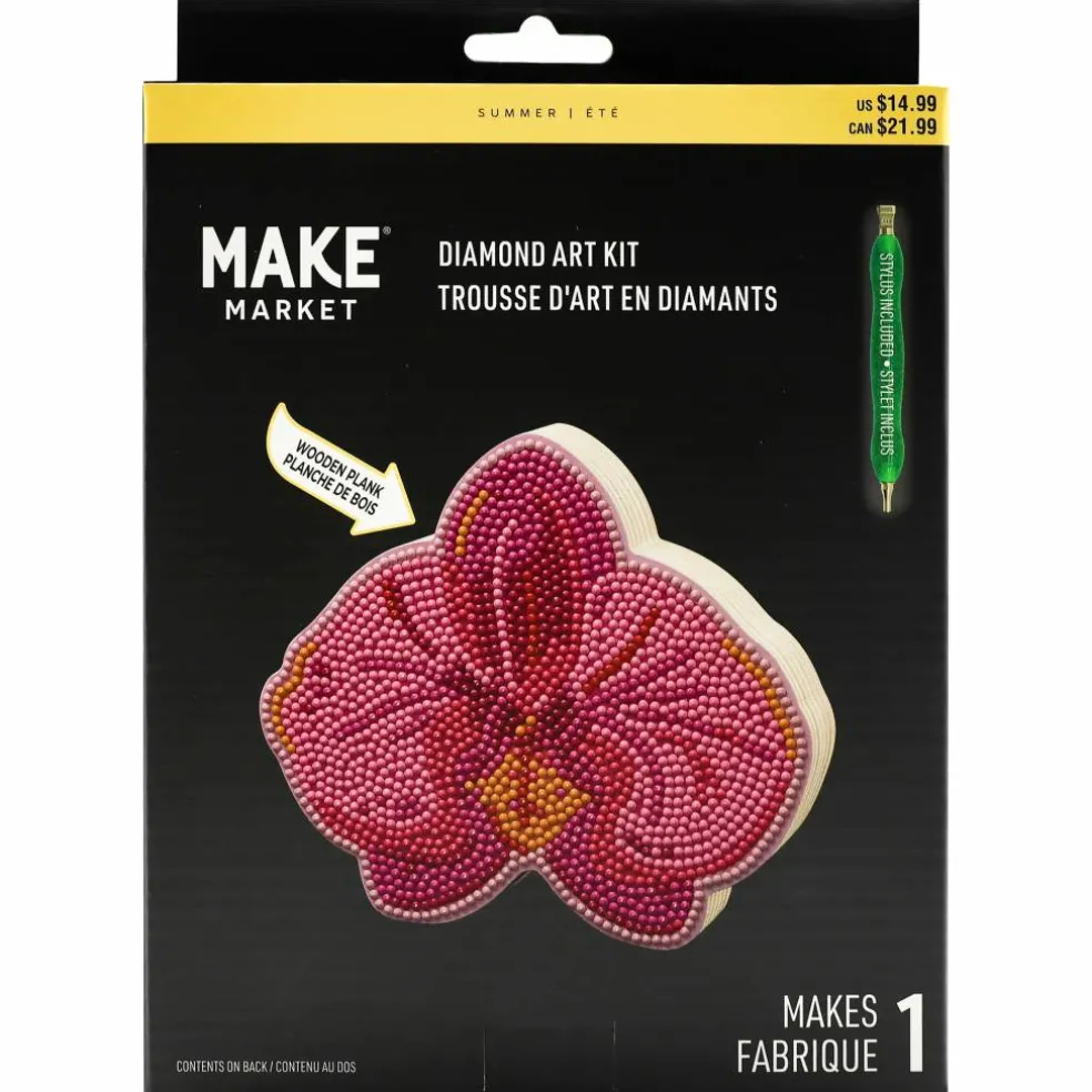 6" Pink Orchid Diamond Art Kit by Make Market®