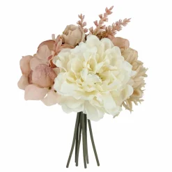 11" Pink Peony & Cream Rose Mix Bouquet by Ashland®
