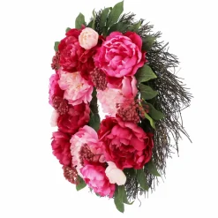 22" Pink Peony Mix Real Touch Wreath by Ashland®