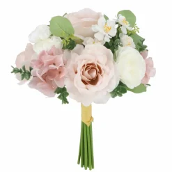 13" Pink Rose & Hydrangea Mix Bush by Ashland®