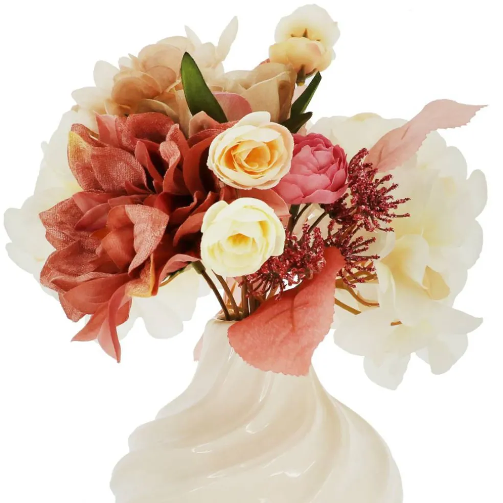 14" Pink Rose & Hydrangea Vase Tabletop Décor by Ashland®