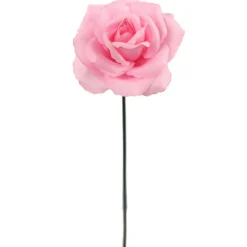 8" Pink Rose Picks - Artificial Flowers with 3.5" Lifelike Blooms, Ideal for Bouquets, Wreaths & Centerpieces - Perfect for Spring, Wedding & Event Decor, Floral Home by Artificial Flowers