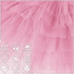 Pink Tulle Fabric Roll Matte Tulle Ribbon Netting Mesh Spool