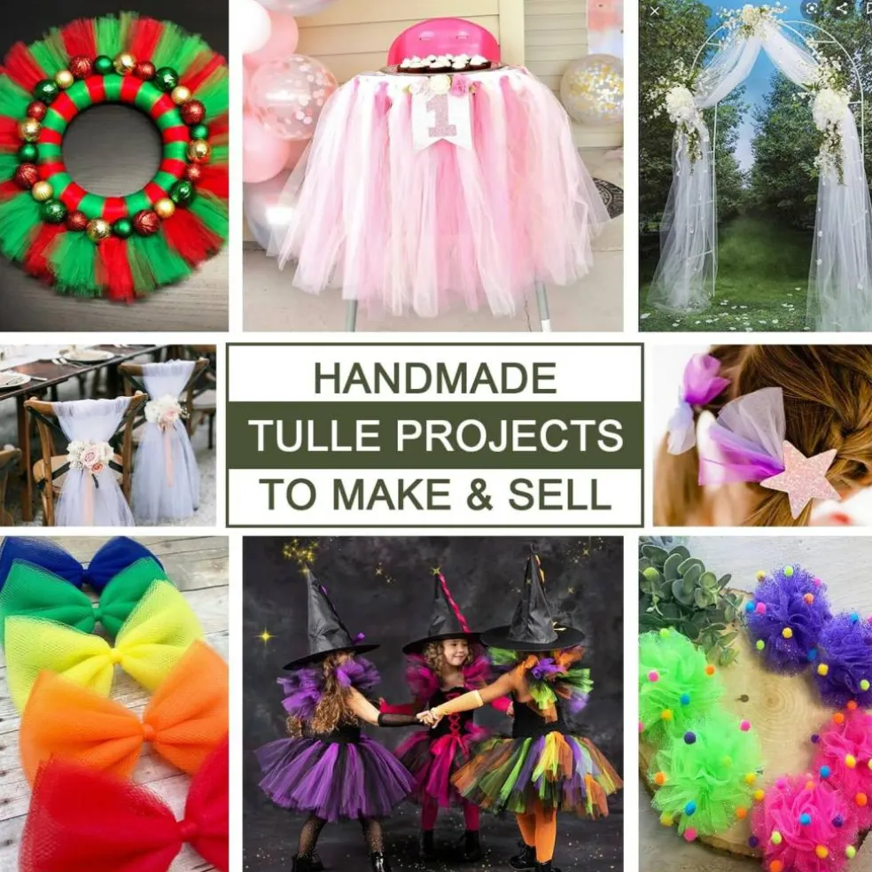 Pink Tulle Fabric Roll Matte Tulle Ribbon Netting Mesh Spool