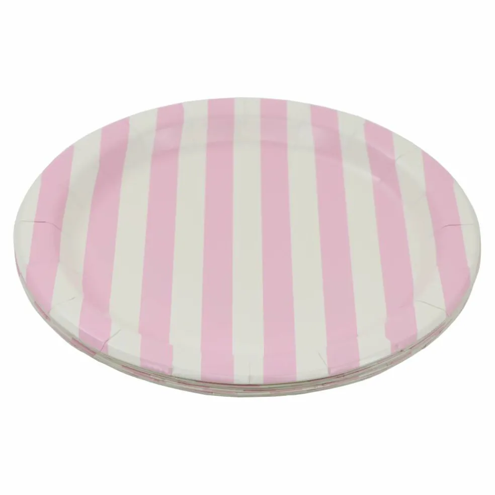 7" Pink & White Striped Plates, 10ct. by Celebrate It™
