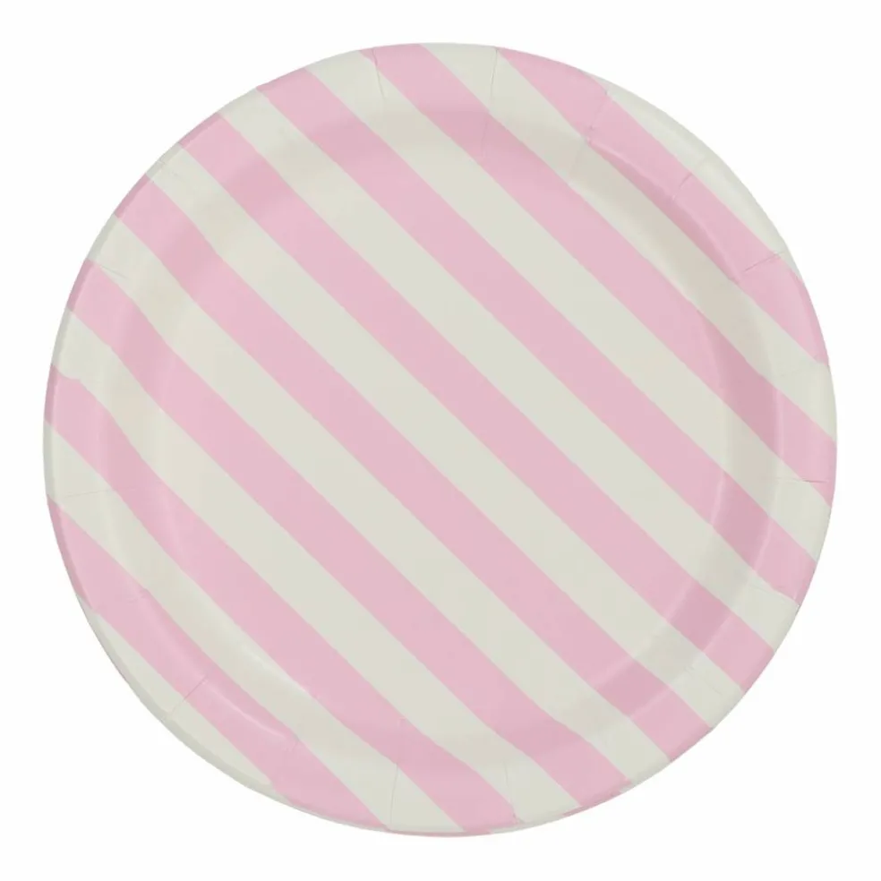 7" Pink & White Striped Plates, 10ct. by Celebrate It™