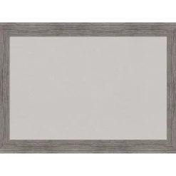Pinstripe Plank Grey Narrow Framed Corkboard, Grey Cork