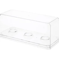 Pioneer Plastics Clear Plastic 3 Golf Ball Display Case with Base, 6.125" W x 2.625" D x 2.25" H