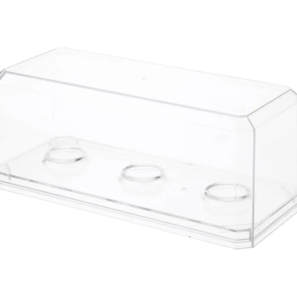 Pioneer Plastics Clear Plastic 3 Golf Ball Display Case with Base, 6.125" W x 2.625" D x 2.25" H