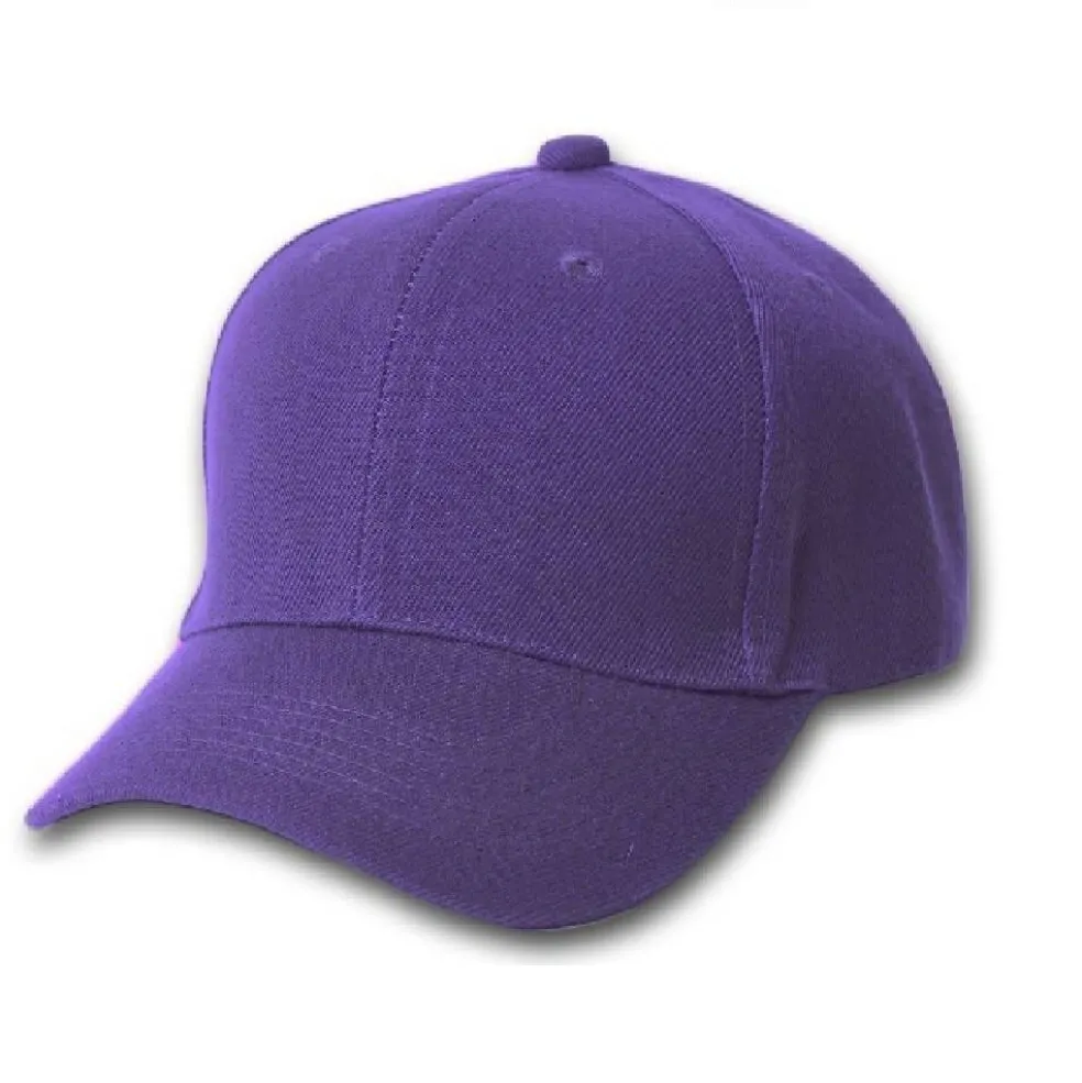 Plain Baseball Cap - Blank Hat with Solid Color and Adjustable