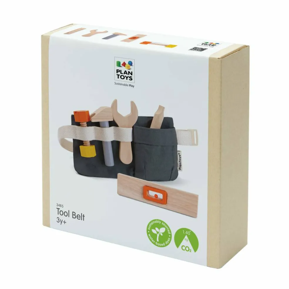 PlanToys Pretend Play Tool Belt & Wooden Tool Set