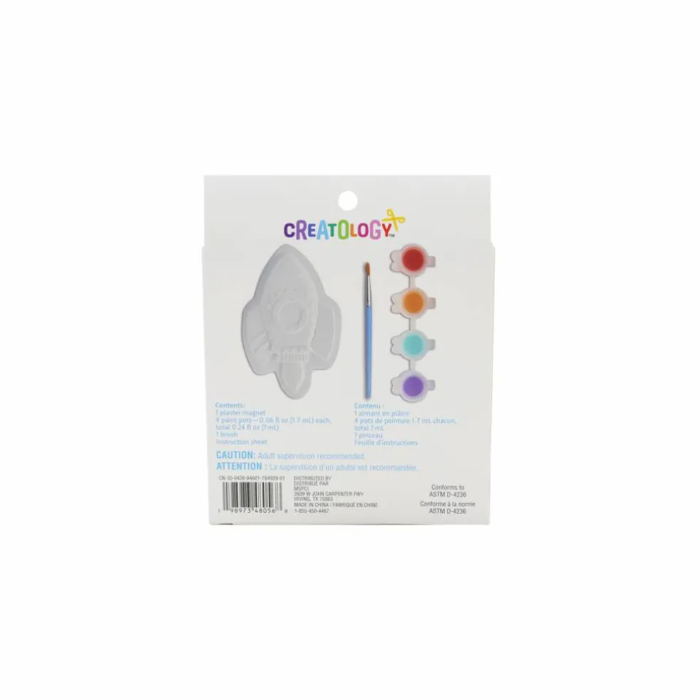 Plaster Rocket Ship Magnet Painting Kit by Creatology™