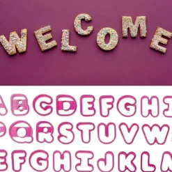 Plastic Cookie Cutter Set Alphabet, Numbers & Holiday Shapes 108 Pieces