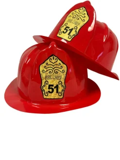 Plastic Fire Chief Hat – 12 Hats/Pack